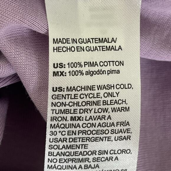 Chico’s Tunic Top Women's Sz 4 / XXL 100% Pima Cotton Square Neck Lilac NEW - Picture 7 of 7